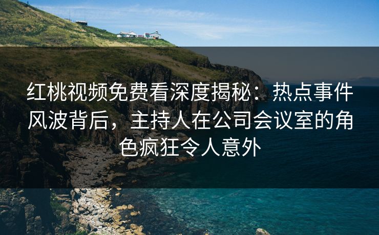 红桃视频免费看深度揭秘：热点事件风波背后，主持人在公司会议室的角色疯狂令人意外