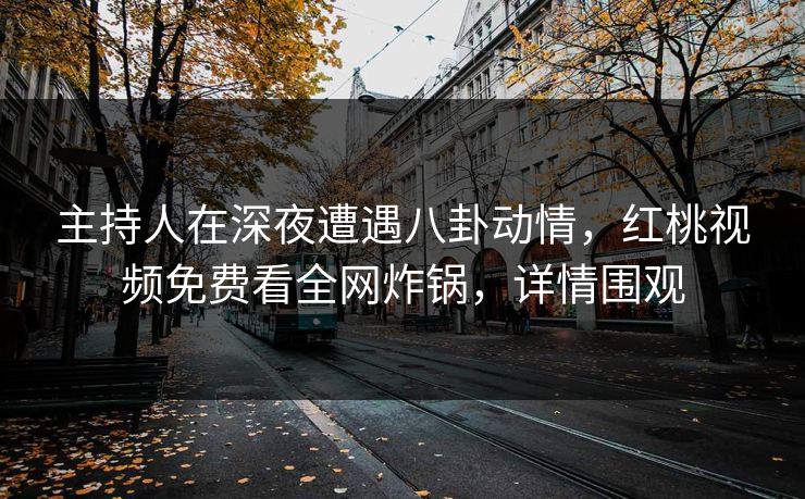 主持人在深夜遭遇八卦动情，红桃视频免费看全网炸锅，详情围观